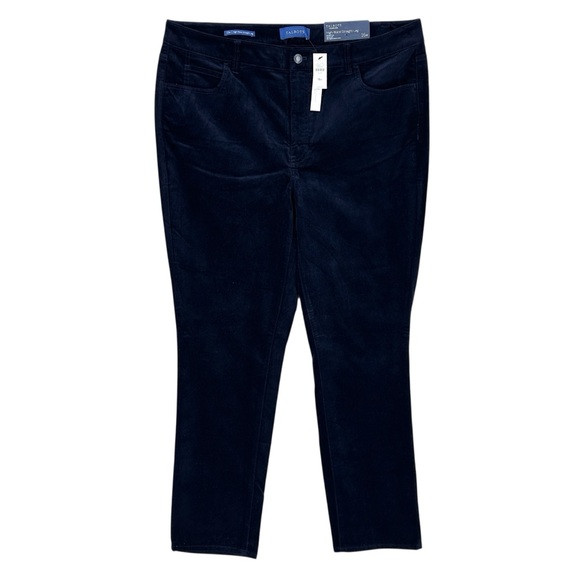 Talbots Pants - New! TALBOTS Flawless Velvet Pants High Waist Straight Leg Blue